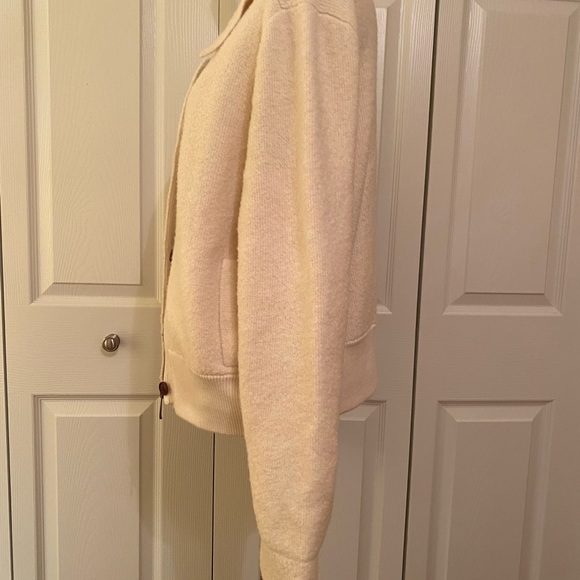 Banana Republic Moto style cream colored wool blend sweater size L NWT - Picture 4 of 8